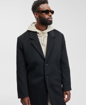 Men's Single-Breasted Top Coat, Macy's Exclusive