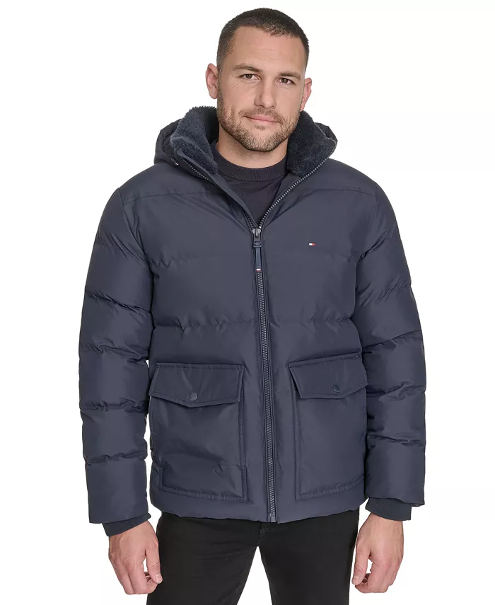 Men's Two Pocket Hooded Puffer Jacket