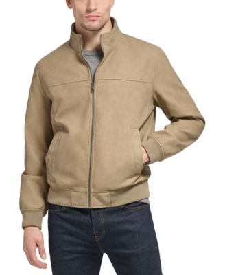Tommy Hilfiger - Men's Faux Leather Stand Collar Bomber
