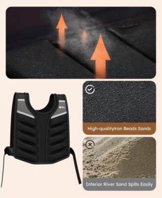 20LB Weighted Vest with Adjustable Buckle for Training, Running, and Fitness