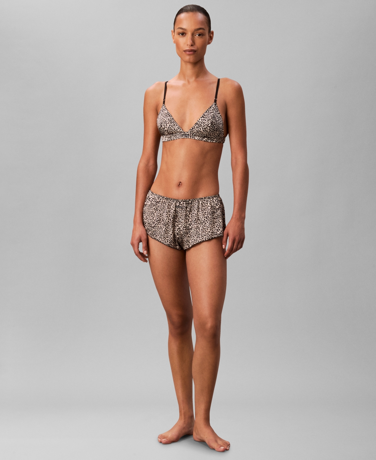 Calvin Klein Women's Full Coverage Mid-rise Tap Shorts In Multi