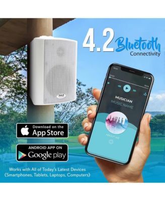Bluetooth Wall Mount Speaker System - Active Powered Wall Mount Home Speakers, MP3/AUX/RCA Input (5.25   -inch, 300 Watt MAX)