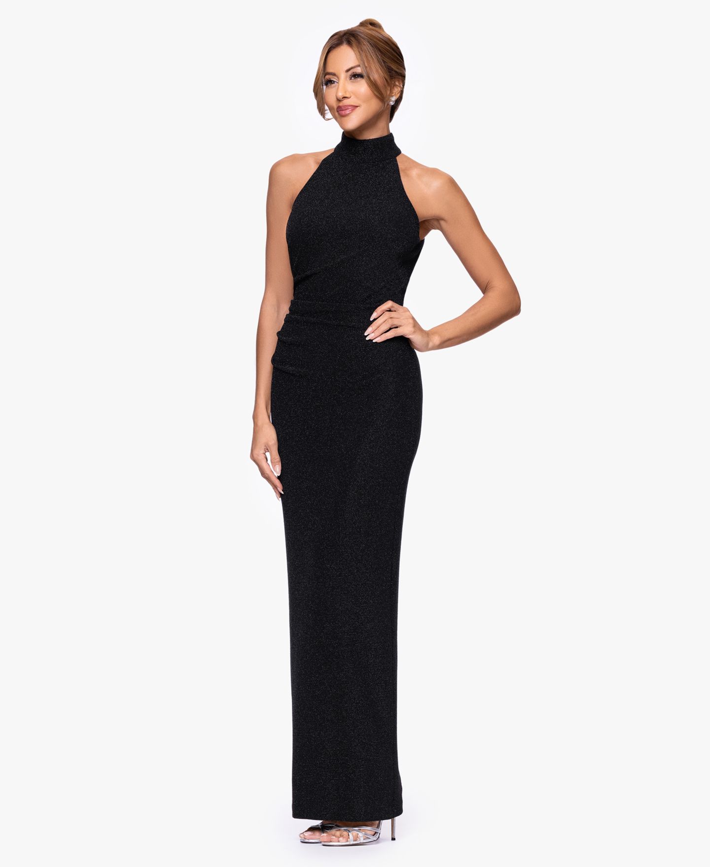Женское платье XSCAPE Halter Neck Gown, цвет: Чёрный — фото 3
