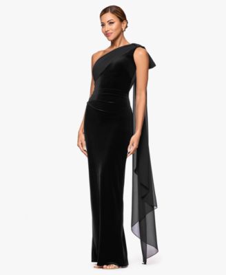 Women's One Shoulder Velvet Gown