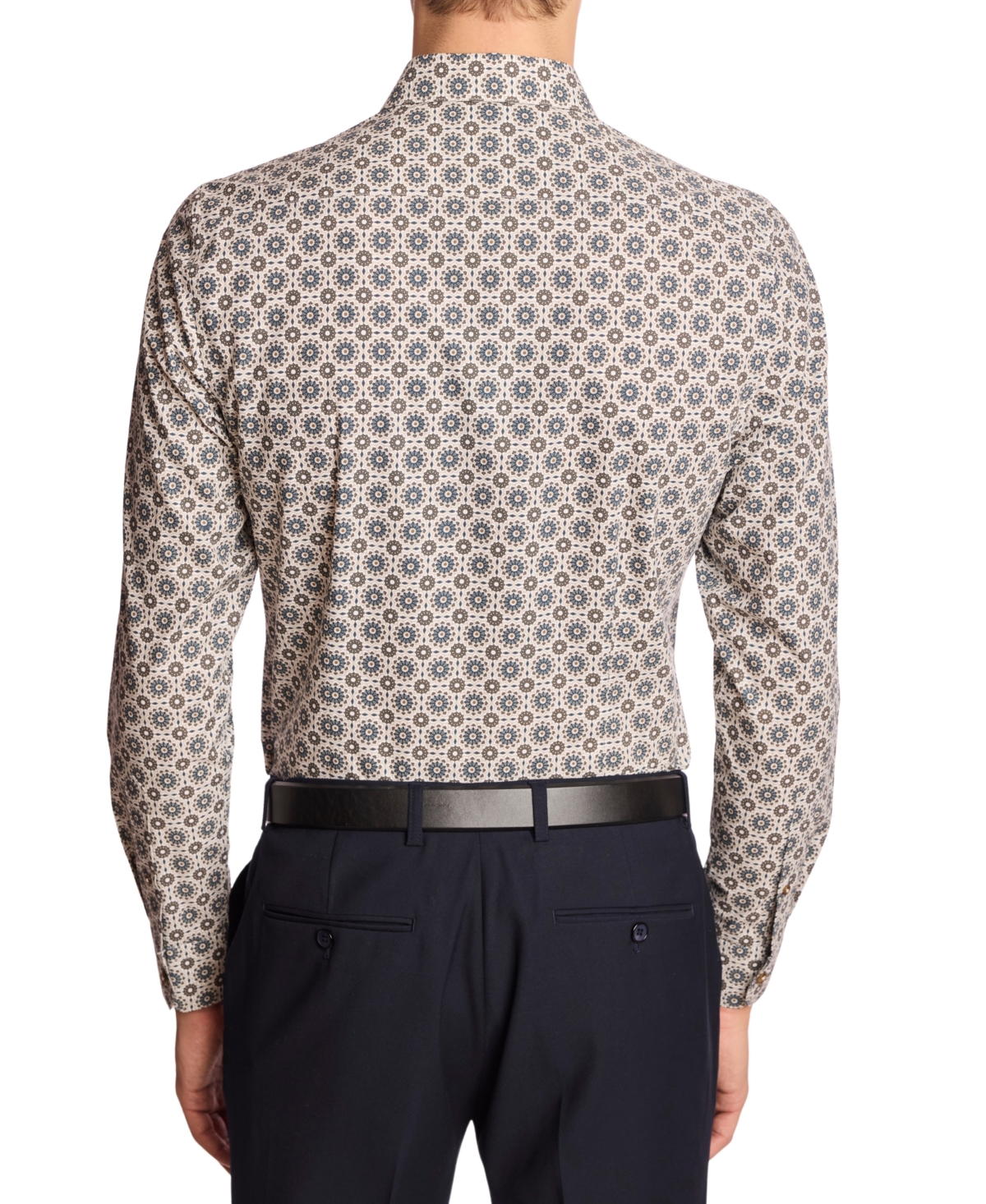 Paisley & Gray Men's Samuel Spread Collar Patterned Shirt