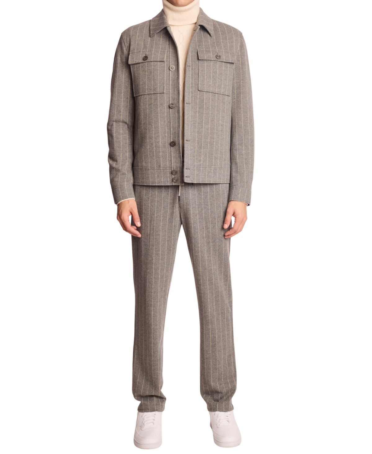 Paisley & Gray Men's Hilo Button Pinstripe Jacket