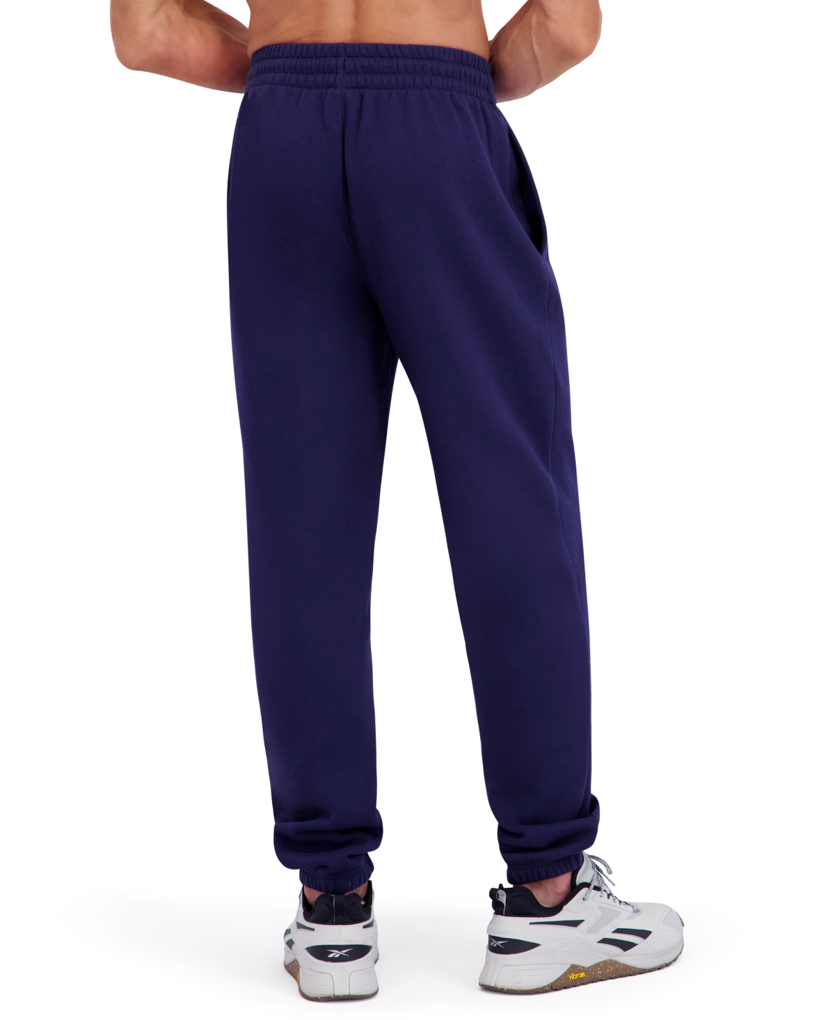 Reebok Men's Regular Fit Fleece Joggers In Blue