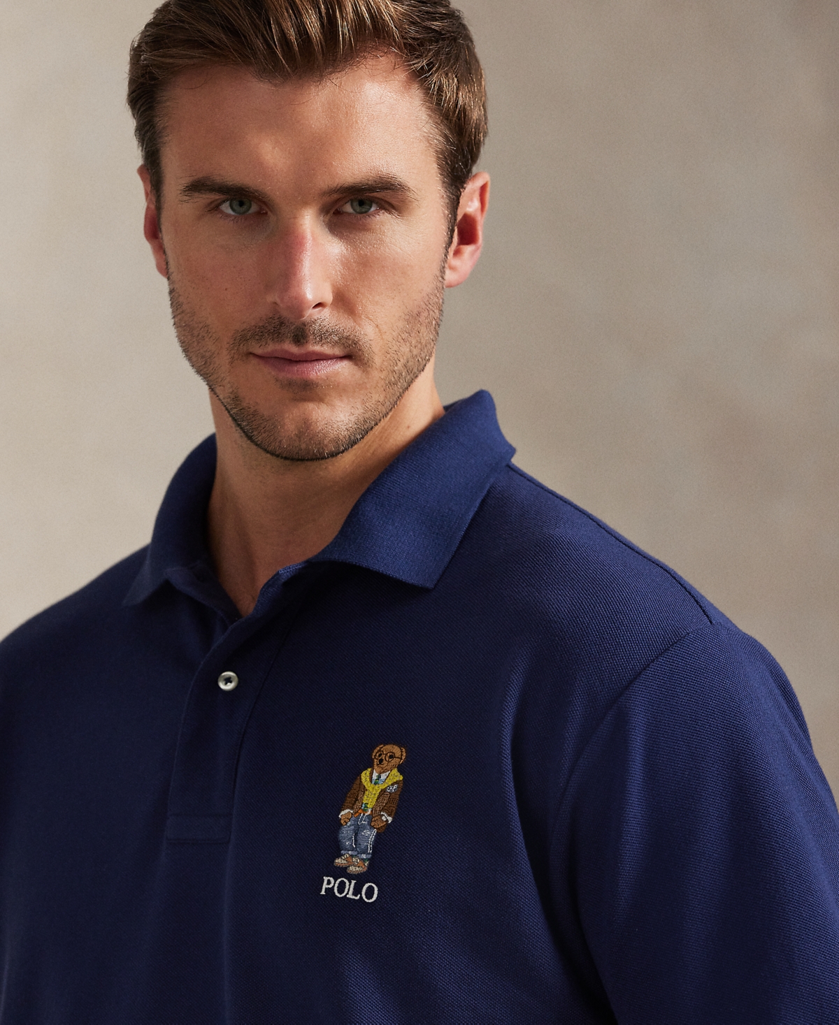 Polo Ralph Lauren Men's Big & Tall Bear Embroidered Shirt