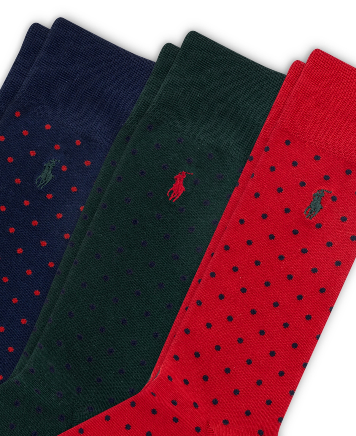 Polo Ralph Lauren Men's 3-pk. Classic Dot Dress Socks In Red