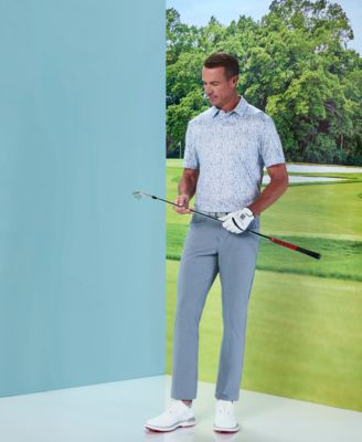 Men's Micro-Floral Polo Shirt