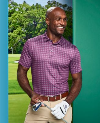 Men's All-Over Geometrical Polo Shirt