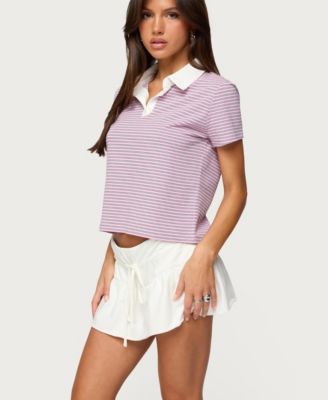 Women's Lennie Striped Polo Top