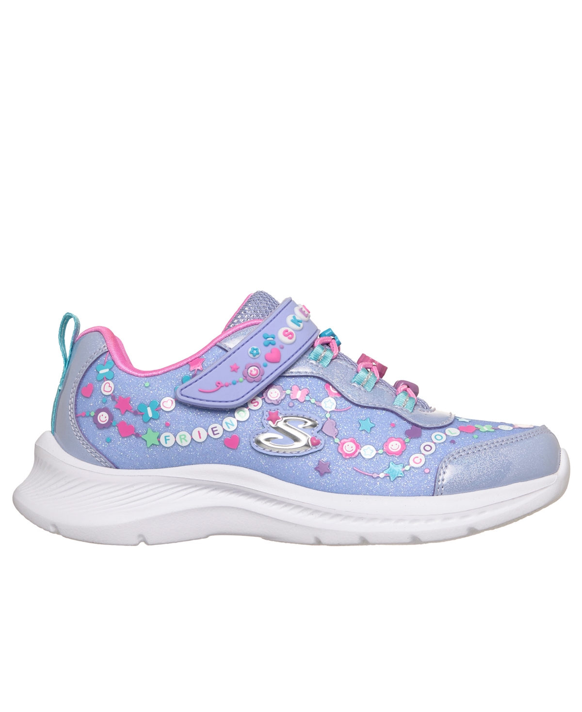 Skecher Little Girls Jumpsters 2.0 - Besties 4Ever Fastening Strap Closure Casual Sneakers from Finish Line