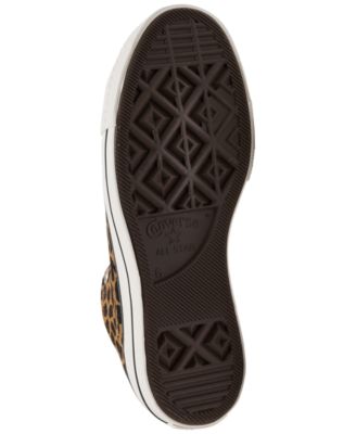 Women's Chuck Taylor All Star Lift Platform Leopard Suede Casual Sneakers from Finish Line