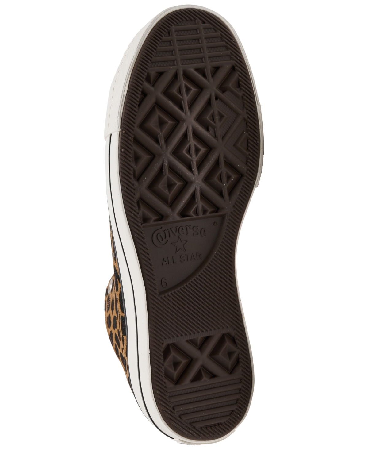 Converse Women's Chuck Taylor All Star Lift Platform Leopard Suede Casual Sneakers From Finish Line In Animal Print