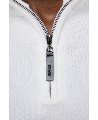 Men's Quarter Zip Mock Neck Sweater