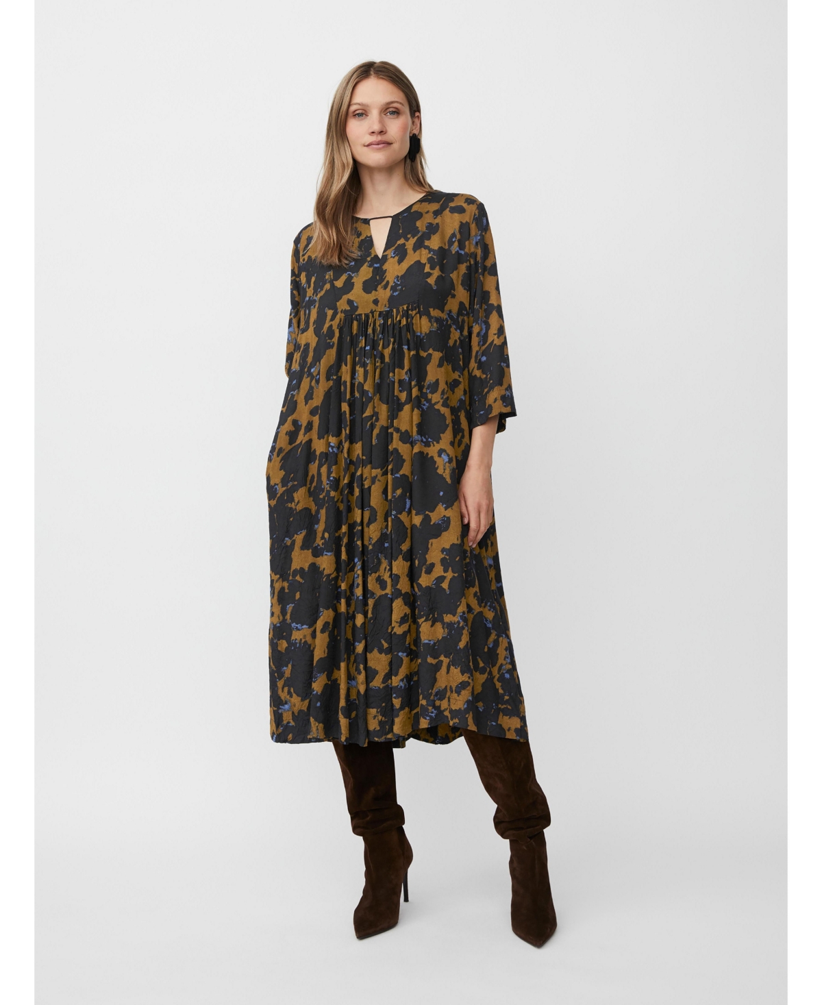 Masai Copenhagen Women's MaNadyne V-Neck A-Shape Midi Dress