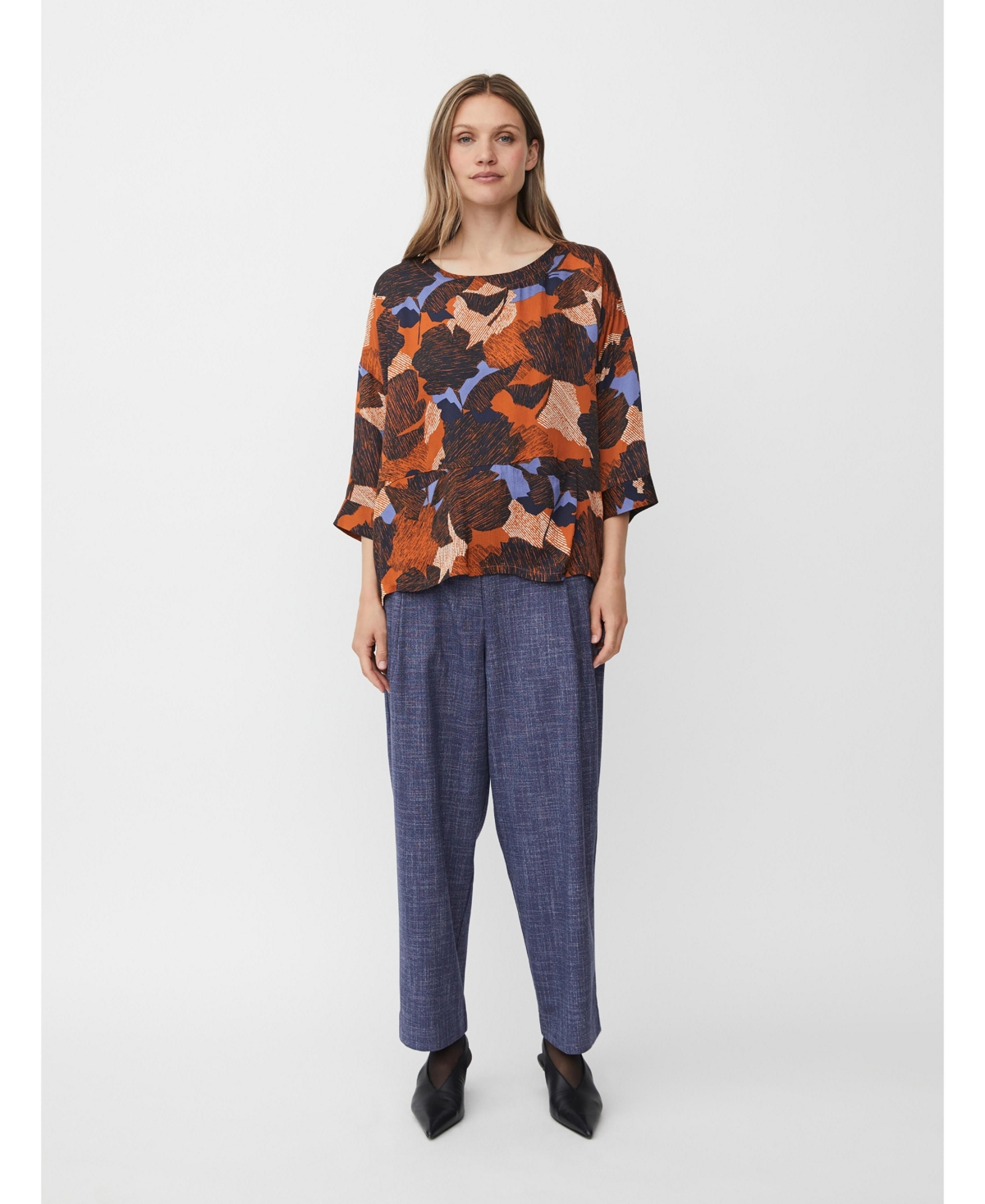 Masai Copenhagen MaBramila 3/4 Sleeve Round Neck Blouse