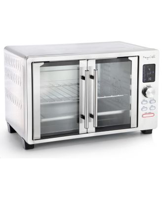 30 Liter Digital French Door Multi-Function Electric Convection Toaster Oven with Rotisserie Set