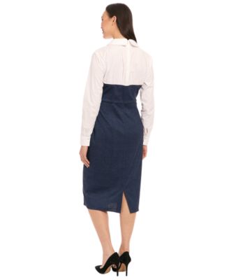 Women's Collared Denim Dress