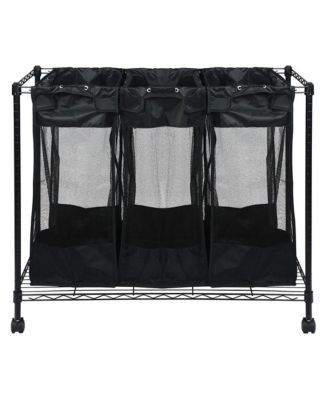Triple Storage Organizer and Laundry Sorter