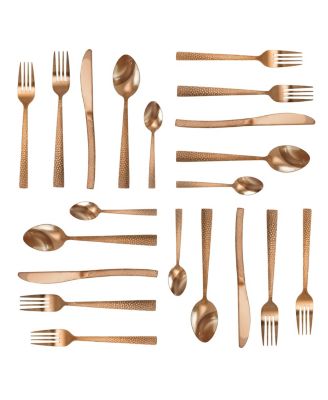 Baily 20 Piece Flatware Utensil Set, Stainless Steel Silverware Metal Service for 4