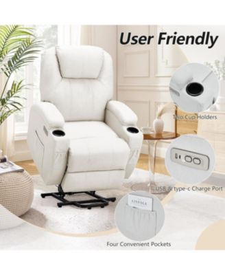 Electric Lift Chair Sofa with Side Pockets