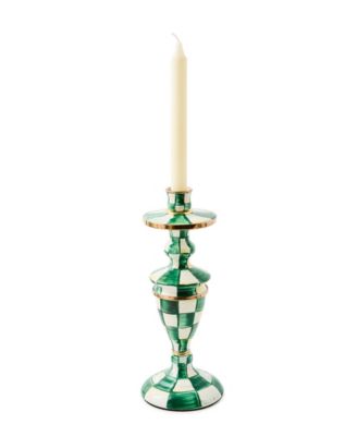 Emerald Check Medium Candlestick