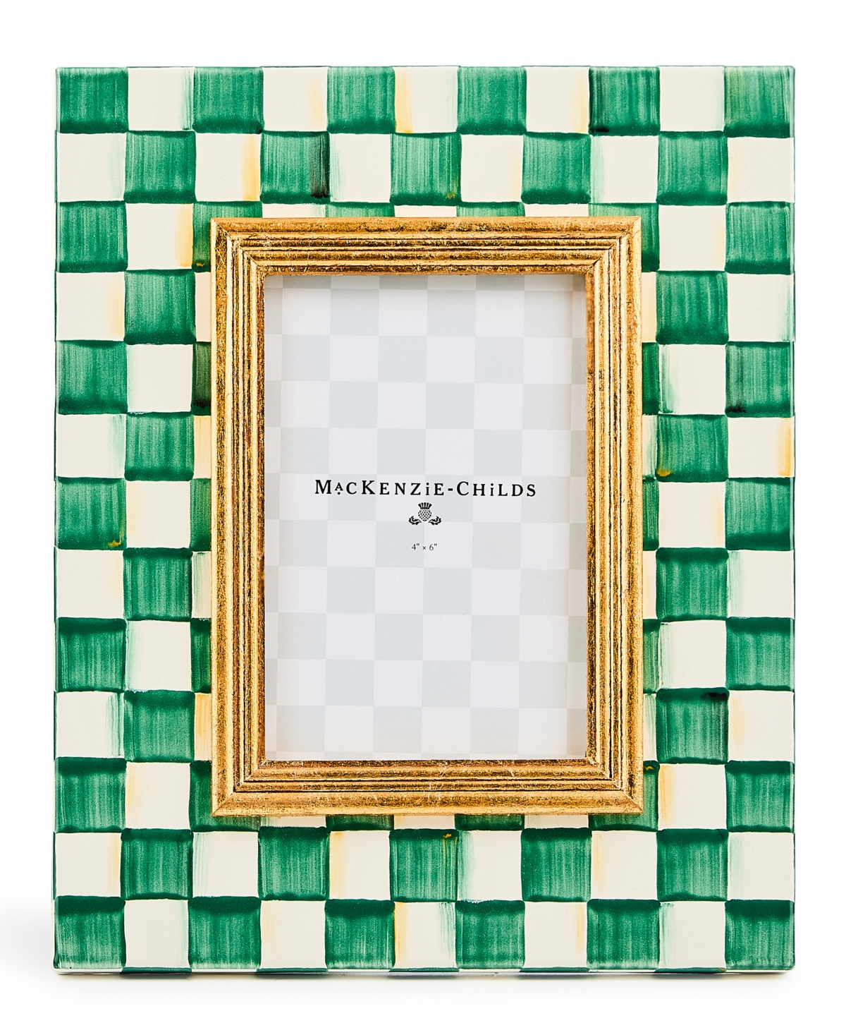 Mackenzie-Childs Emerald Check 4" x 6" Frame