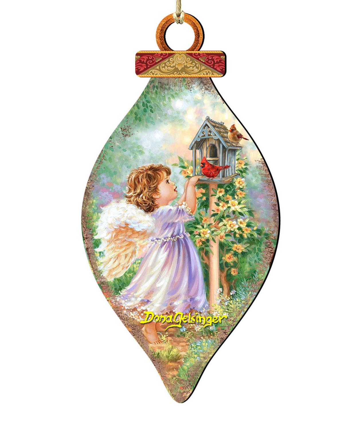 Designocracy Angels Are Near Holiday Ornament In Multi