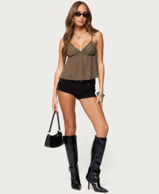 Women's Raia Beaded Babydoll Top