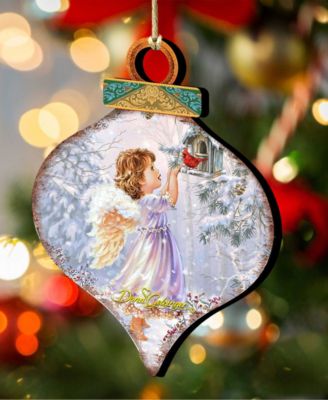Red Robin Woodland Angel Ornament