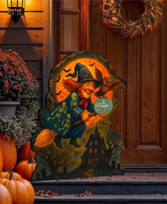 Halloween Flying Witch Door Wall Hanger