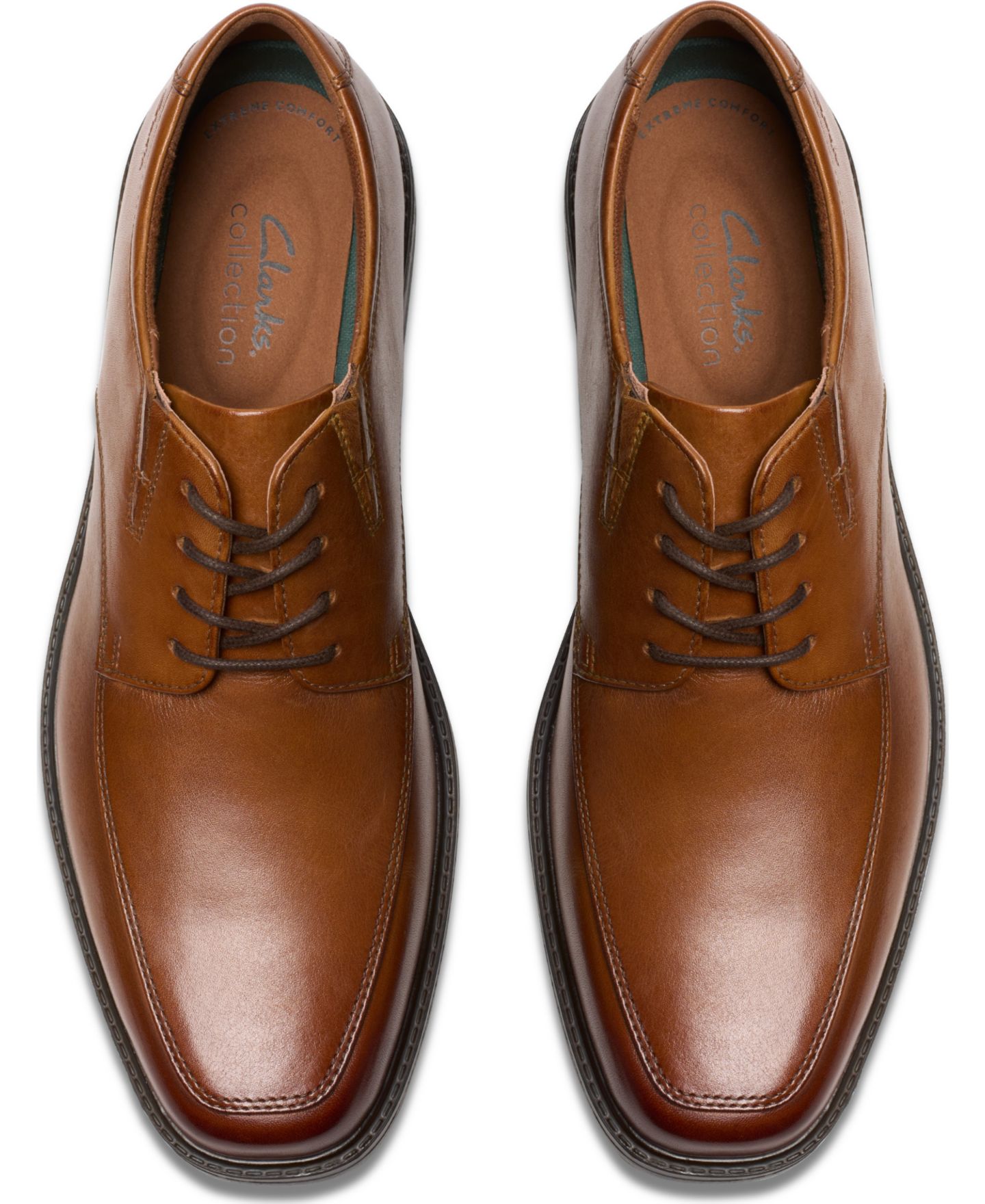 Мужские туфли Clarks Cosgrove Apron Dress Shoes, цвет: Рыжевато-коричневый кожаный — фото 7