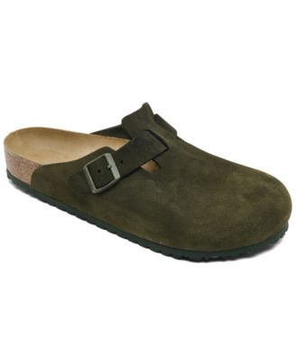 Birkenstock - Men's Boston Suede Leather Birko-Flor Clogs from Finish Line