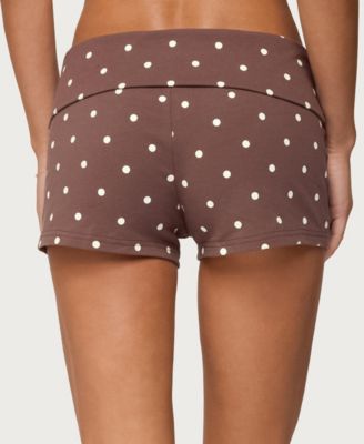 Women's Chelsie Polka Dot Foldover Shorts