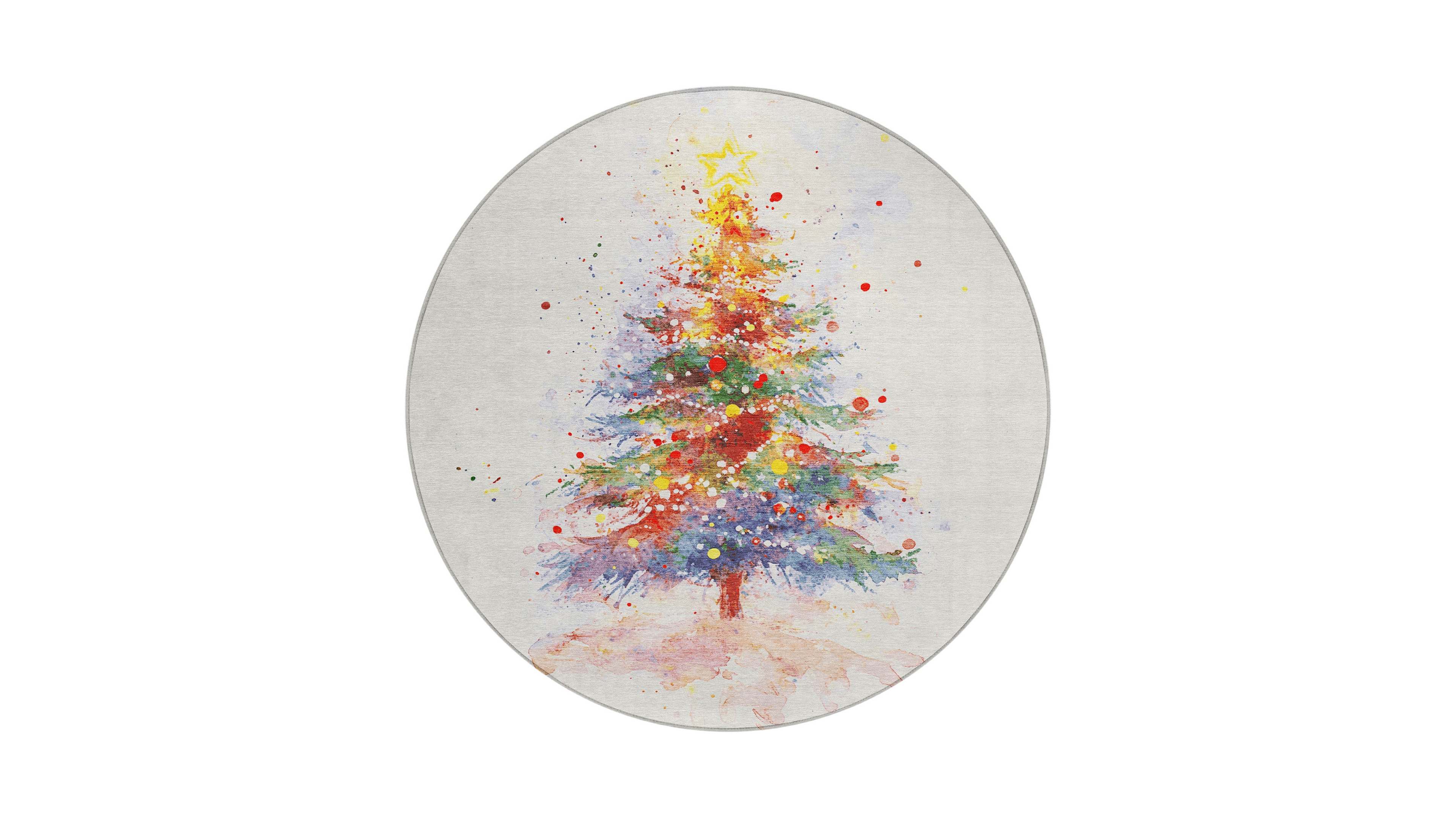 Addison Holiday Washable Indoor/Outdoor ACN1809 8'x8' Round Area Rug