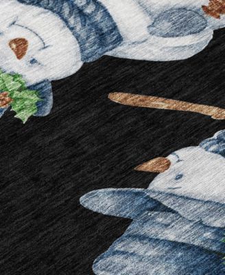 Holiday Washable Indoor/Outdoor ACN1826 8'x8' Round Area Rug