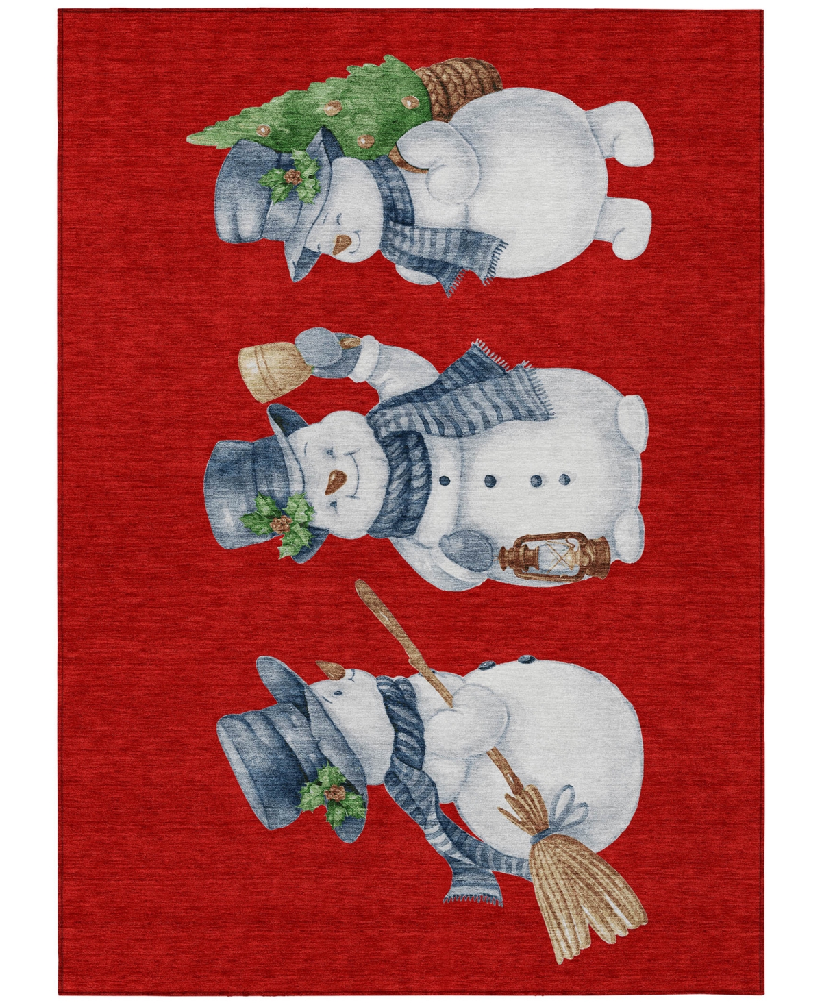 Addison Holiday Washable Indoor/outdoor Acn1826 8'x10' Area Rug In Red