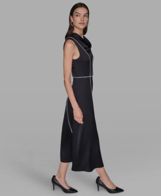 Women's Mock Neck Midi Dress