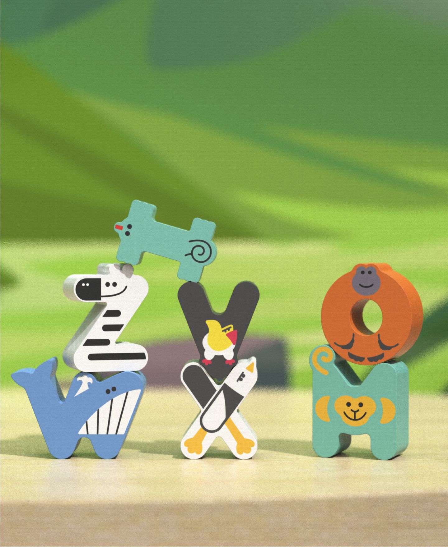 Детская игрушка Geoffrey's Toy Box Animal Alphabet Jungle Puzzle Board — фото 5