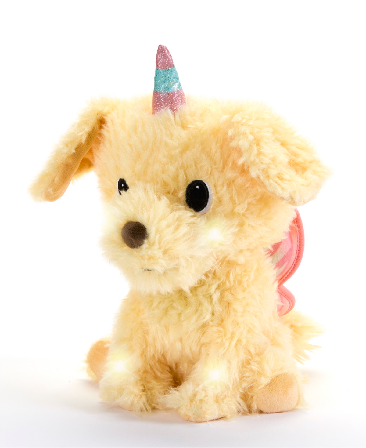 Geoffrey's Toy Box Star Brights 10" Fairy Retriever Led Plush Toy In Yellow