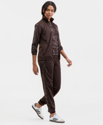 Women's Three Stripes Leopard Print Track Jacket