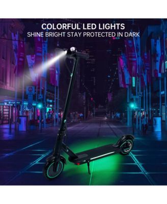 8.5 Inch Foldable Electric Scooter with 350W Motor, 22-Mile Range & Dual Brakes | Colorful LED Lights for a Stylish Night Ride