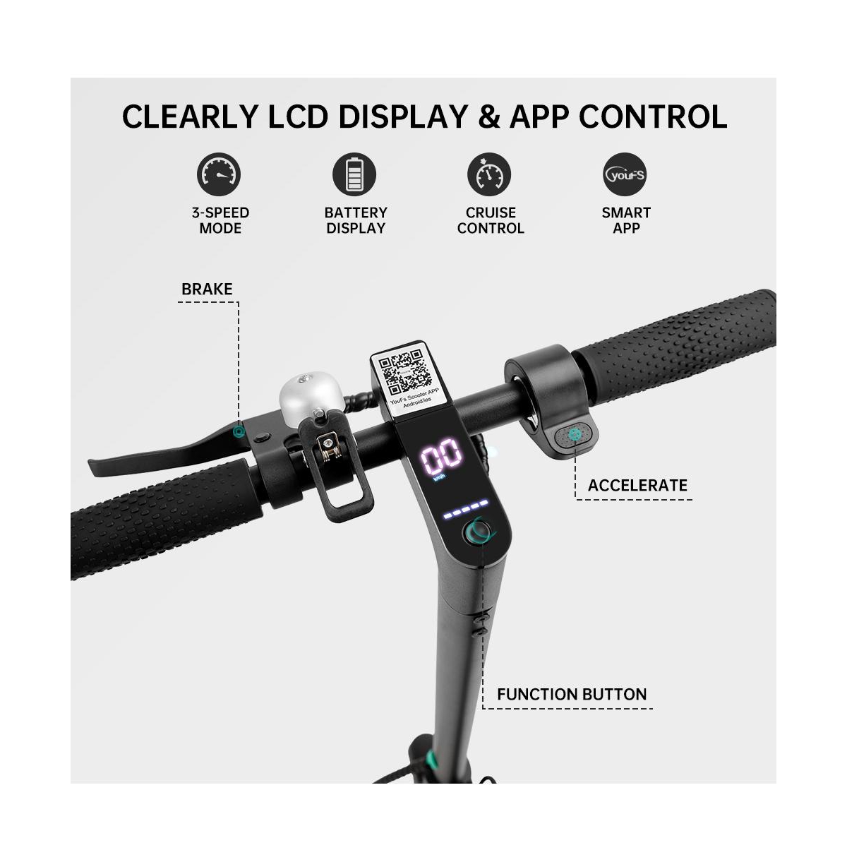Artudatech 8.5" Folding Electric Scooter With app 350W 35KM Range 30km/h City Commute