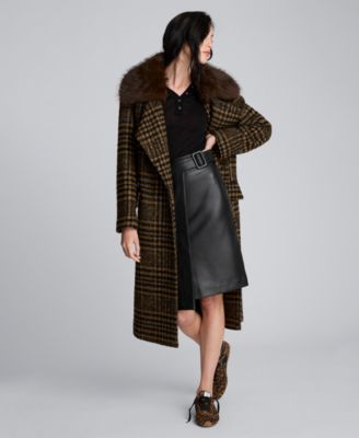 Women's Faux Leather Wrap Skirt