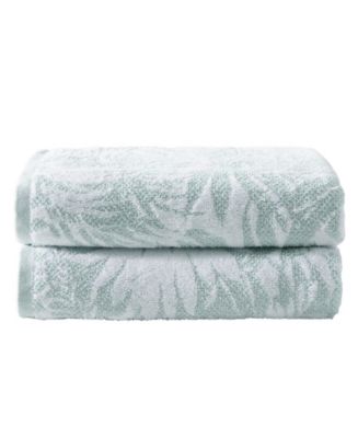 Tommy Bahama Lago Palm Cotton Jacquard 2-Pc. Bath Towel Set, 58" x 28" - Macy's