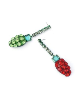 Faux Stone Santa Baby Christmas Lights Earrings