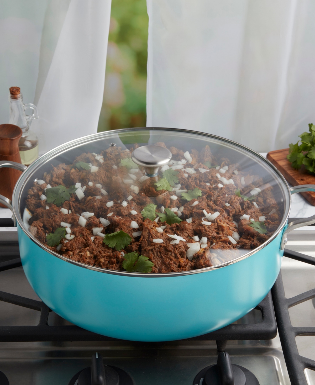 Infuse Latin Caldero Nonstick Aluminum 10.5-quart Saute Pan In Blue