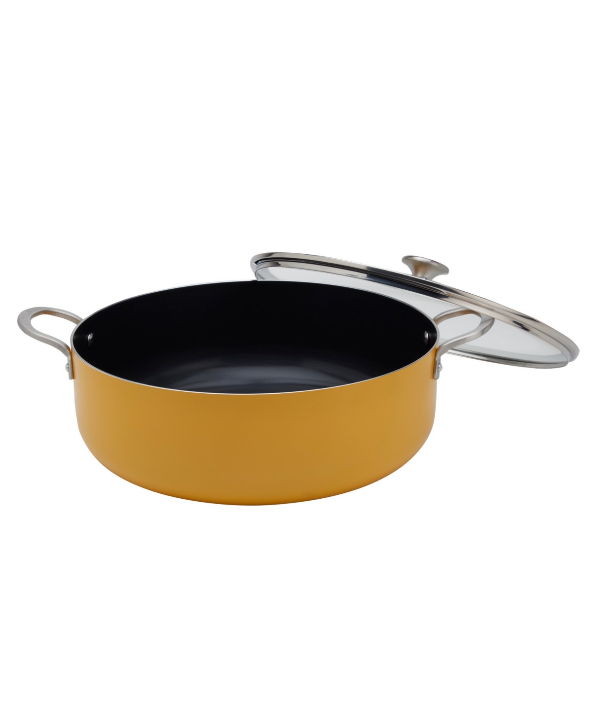 Infuse Latin Caldero Nonstick Aluminum 10.5-quart Saute Pan In Yellow
